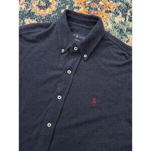 Ralph Lauren Blue Featherweight Mesh Button Down Long Sleeve Shirt Men’s Medium